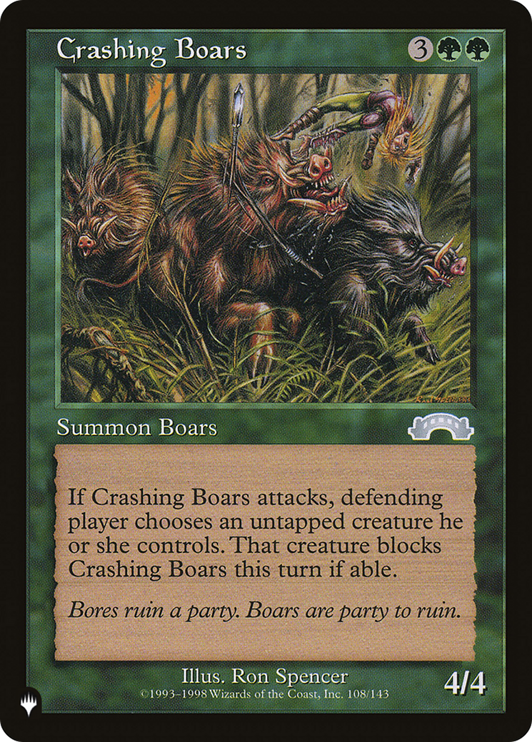 Crashing Boars [The List Reprints] | Galactic Gamez