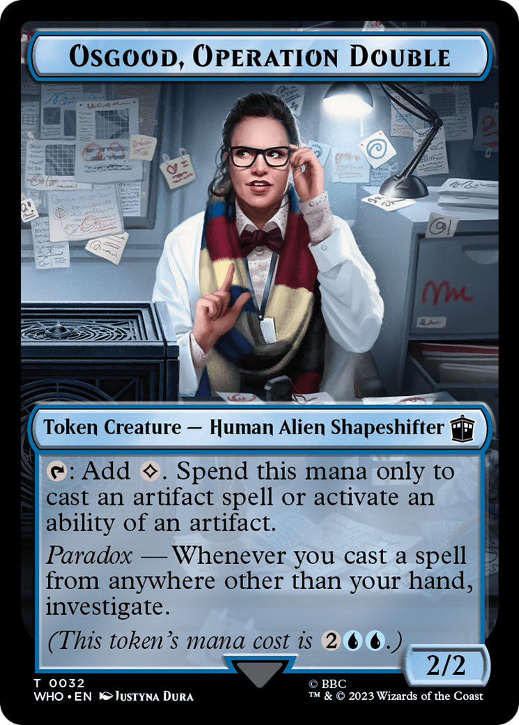 Alien // Osgood, Operation Double Double-Sided Token [Doctor Who Tokens] | Galactic Gamez