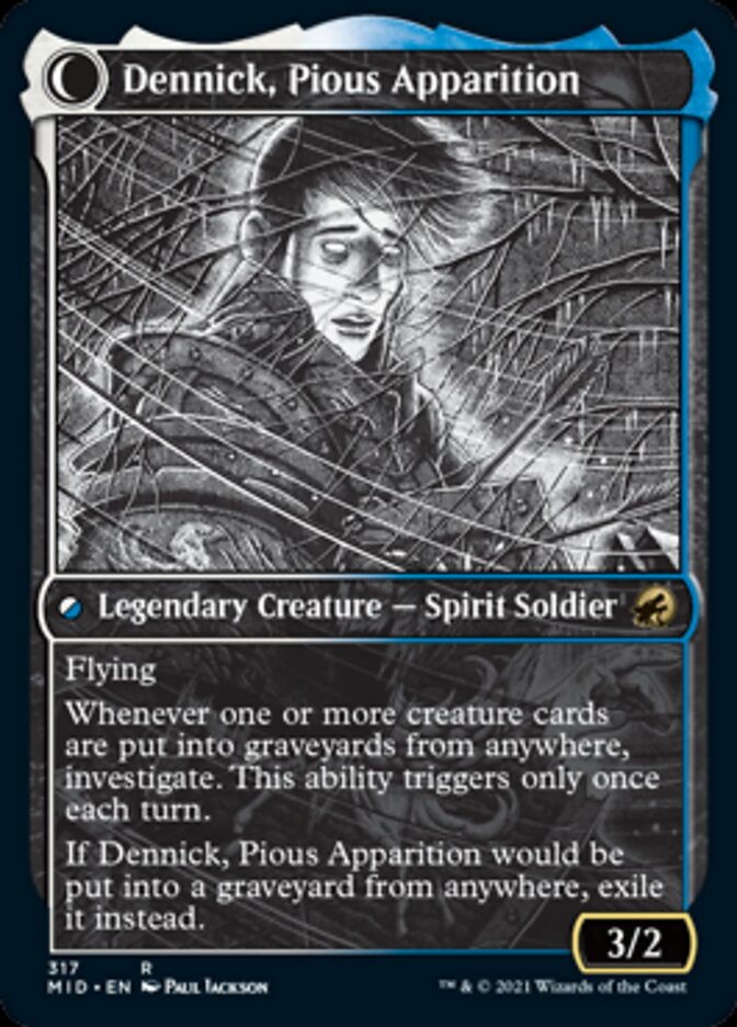 Dennick, Pious Apprentice // Dennick, Pious Apparition (Showcase Eternal Night) [Innistrad: Midnight Hunt] | Galactic Gamez