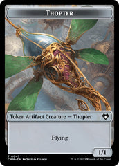 Thopter // Emblem - Daretti, Scrap Savant Double-Sided Token [Commander Masters Tokens] | Galactic Gamez