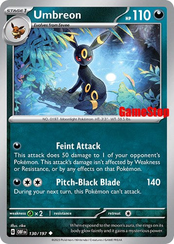 Umbreon (130/197) (GameStop Exclusive) [Scarlet & Violet: Black Star Promos] | Galactic Gamez