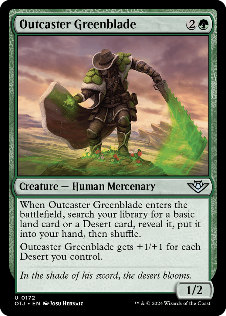 Outcaster Greenblade [Outlaws of Thunder Junction] | Galactic Gamez