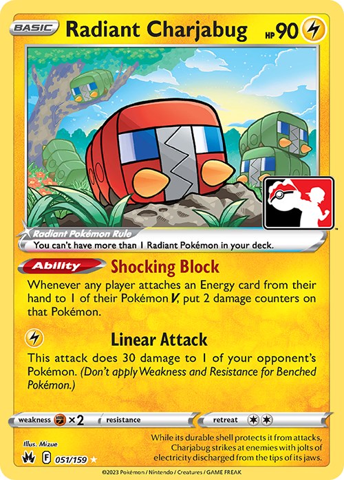 Radiant Charjabug (051/159) [Prize Pack Series Three] | Galactic Gamez