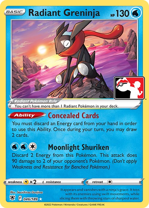 Radiant Greninja (046/189) [Prize Pack Series Three] | Galactic Gamez