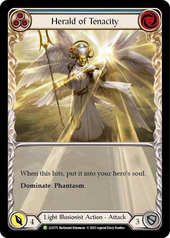 Herald of Tenacity (Blue) [LGS175] (Promo)  Rainbow Foil | Galactic Gamez