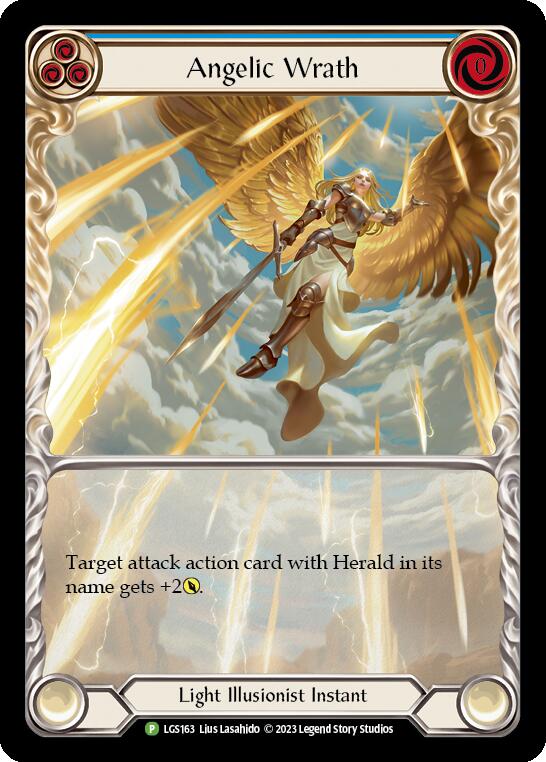 Angelic Wrath (Blue) [LGS163] (Promo)  Rainbow Foil | Galactic Gamez