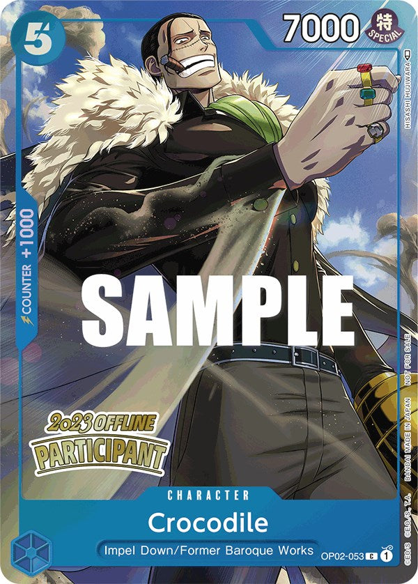 Crocodile (Offline Regional 2023) [Participant] [One Piece Promotion Cards] | Galactic Gamez