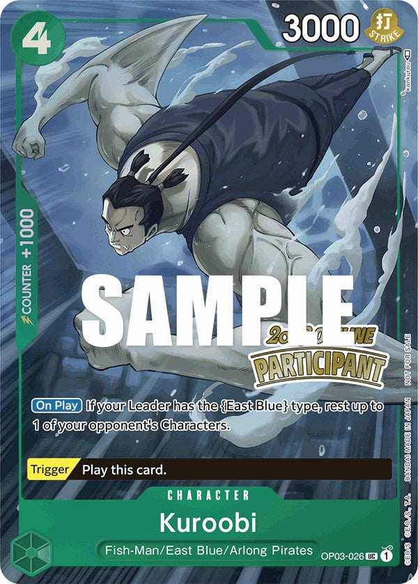 Kuroobi (Offline Regional 2023) [Participant] [One Piece Promotion Cards] | Galactic Gamez