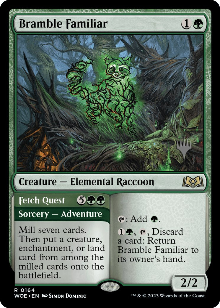 Bramble Familiar // Fetch Quest (Promo Pack) [Wilds of Eldraine Promos] | Galactic Gamez