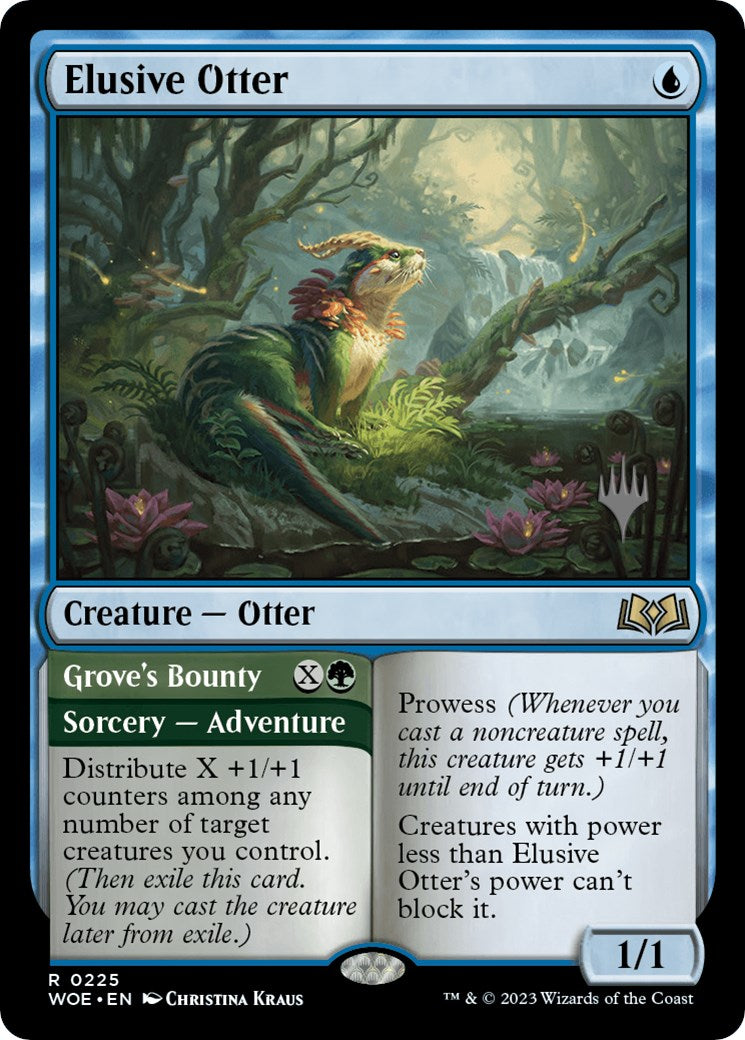 Elusive Otter // Grove's Bounty (Promo Pack) [Wilds of Eldraine Promos] | Galactic Gamez