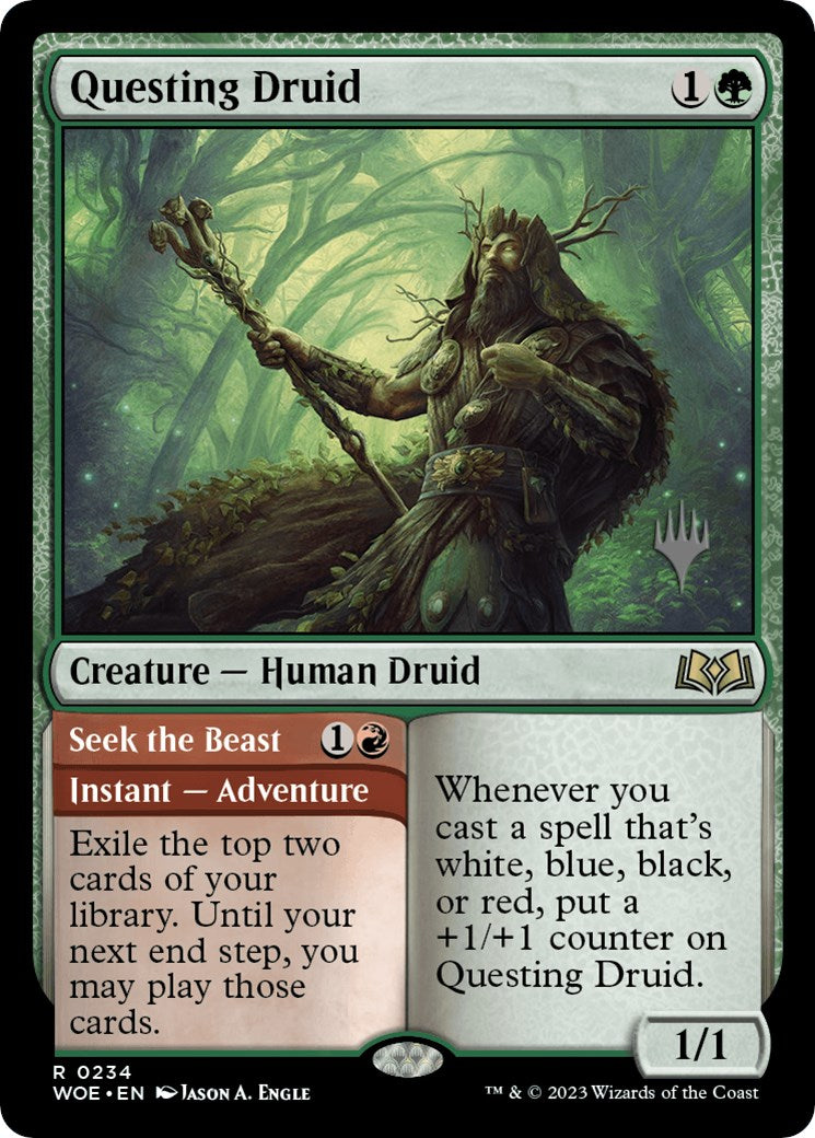 Questing Druid (Promo Pack) [Wilds of Eldraine Promos] | Galactic Gamez