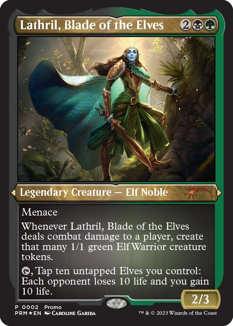 Lathril, Blade of the Elves (Foil Etched) [Media Promos] | Galactic Gamez