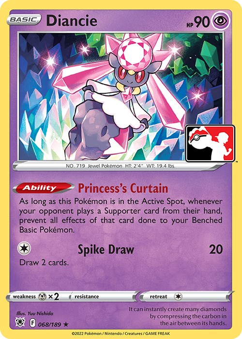 Diancie (068/189) [Prize Pack Series Three] | Galactic Gamez