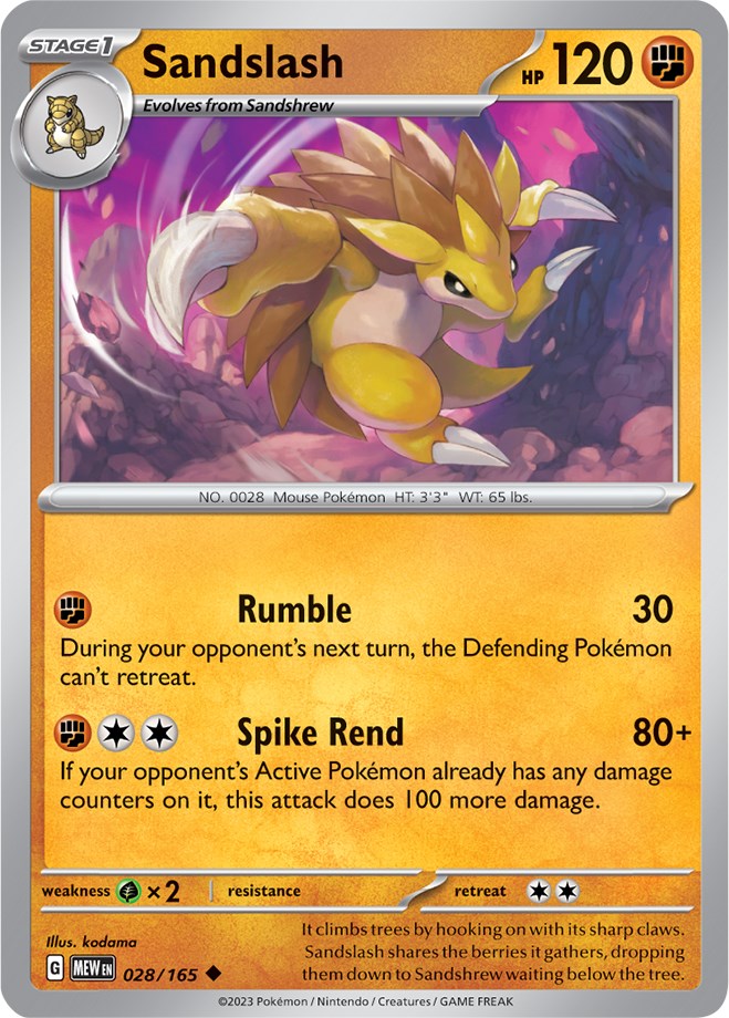 Sandslash (028/165) [Scarlet & Violet 151] | Galactic Gamez