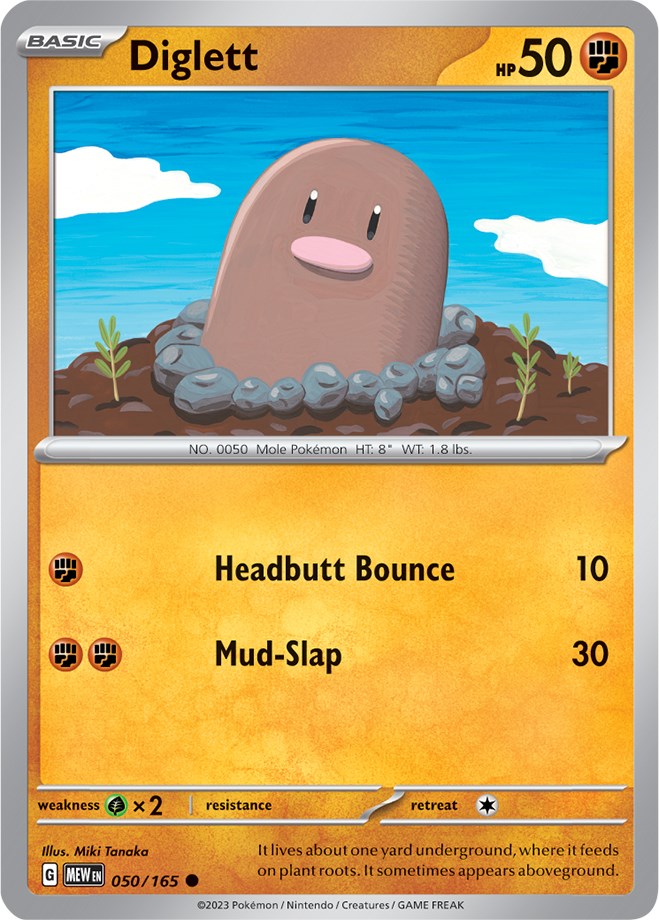 Diglett (050/165) [Scarlet & Violet 151] | Galactic Gamez