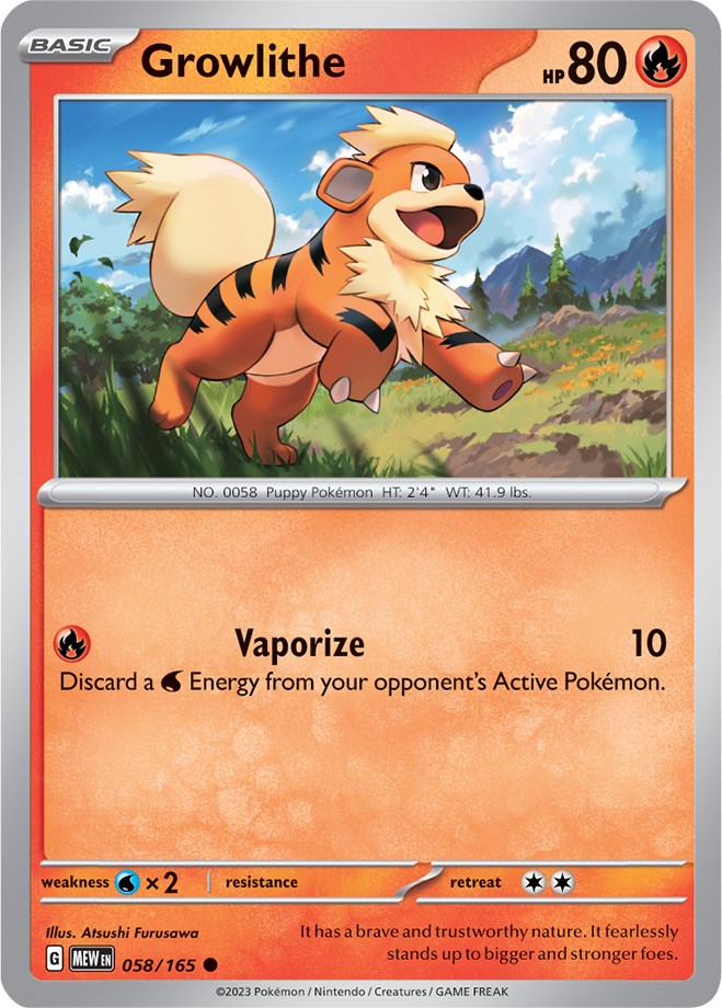 Growlithe (058/165) [Scarlet & Violet: 151] | Galactic Gamez