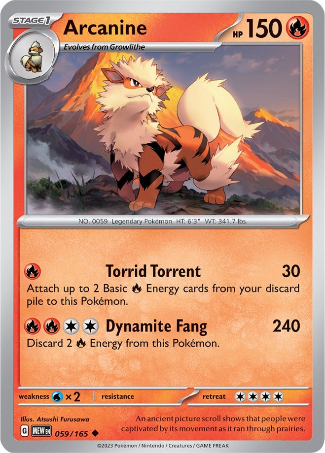 Arcanine (059/165) [Scarlet & Violet 151] | Galactic Gamez