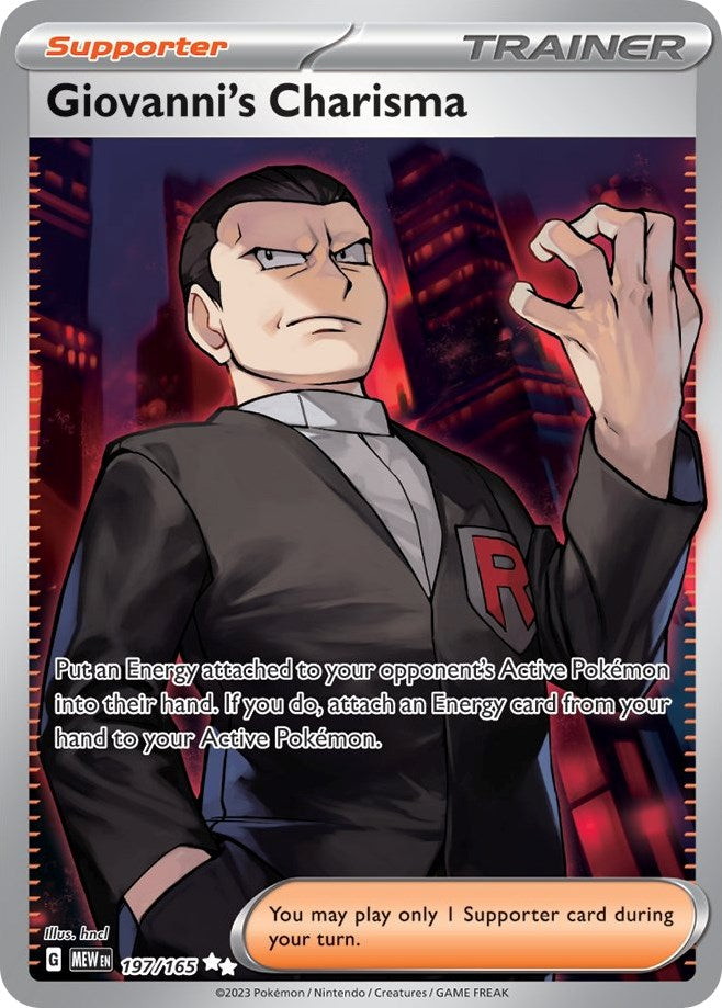 Giovanni's Charisma (197/165) [Scarlet & Violet: 151] | Galactic Gamez