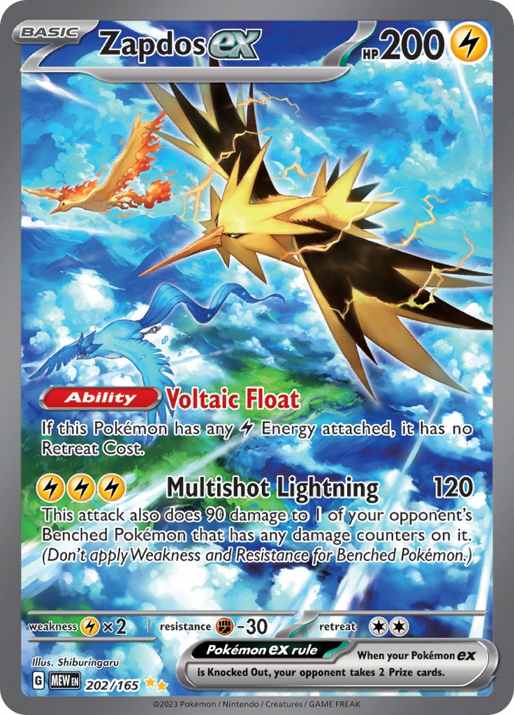 Zapdos ex (202/165) [Scarlet & Violet 151] | Galactic Gamez