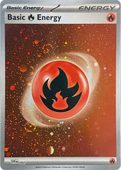 Basic Fire Energy (002) (Cosmos Holo) [Scarlet & Violet: Base Set] | Galactic Gamez