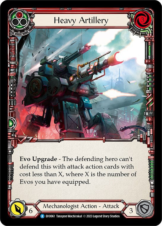 Heavy Artillery (Red) [EVO061] (Bright Lights)  Rainbow Foil | Galactic Gamez