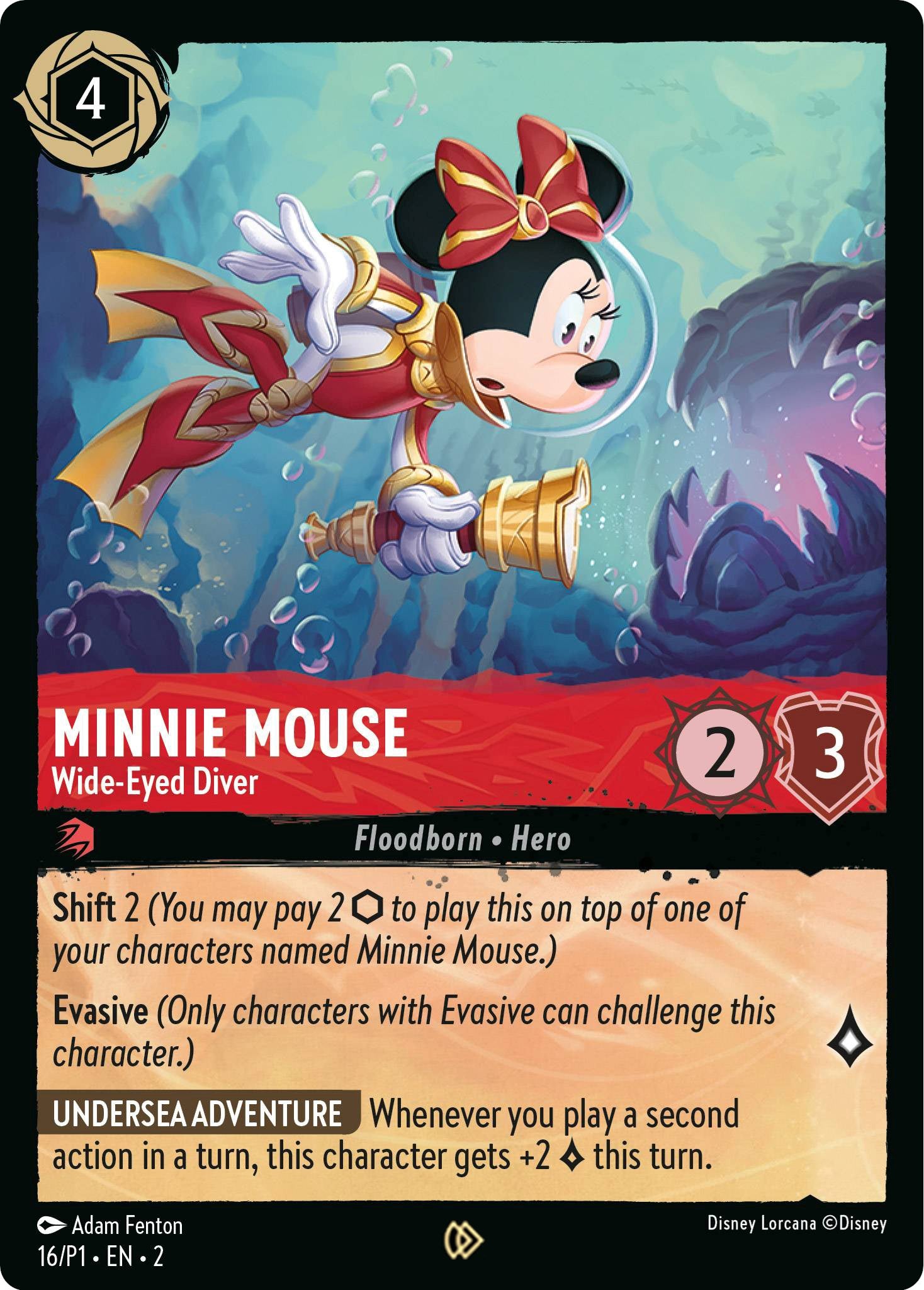 Minnie Mouse - Wide-Eyed Diver (16) [Promo Cards] | Galactic Gamez
