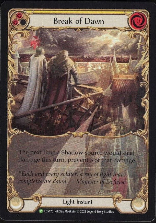 Break of Dawn (Yellow) [LGS170] (Promo)  Rainbow Foil | Galactic Gamez