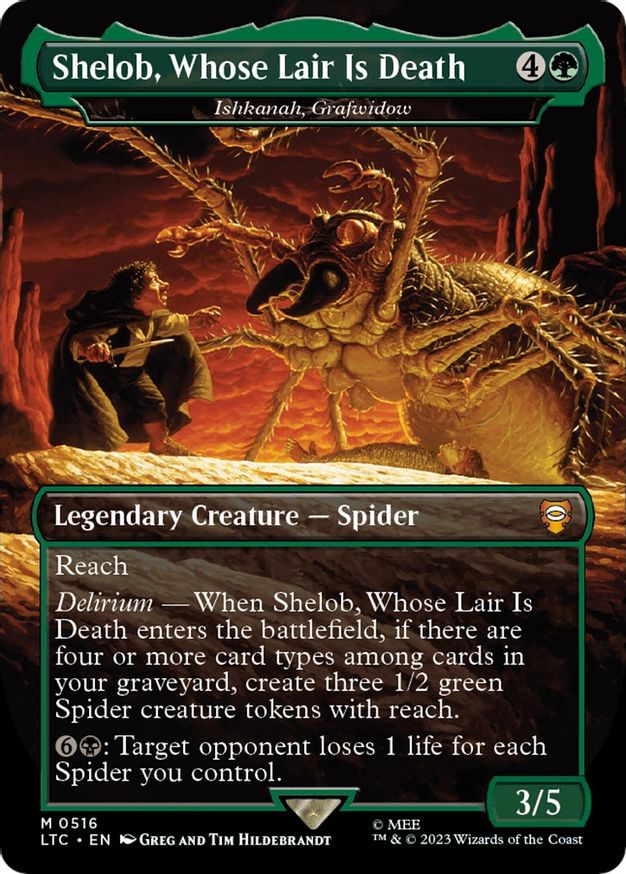 Shelob, Whose Lair Is Death - Ishkanah, Grafwidow (Borderless) [The Lord of the Rings: Tales of Middle-Earth Commander] | Galactic Gamez