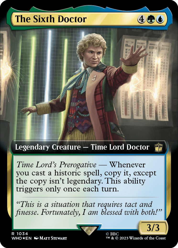 The Sixth Doctor (Extended Art) (Surge Foil) [Doctor Who] | Galactic Gamez