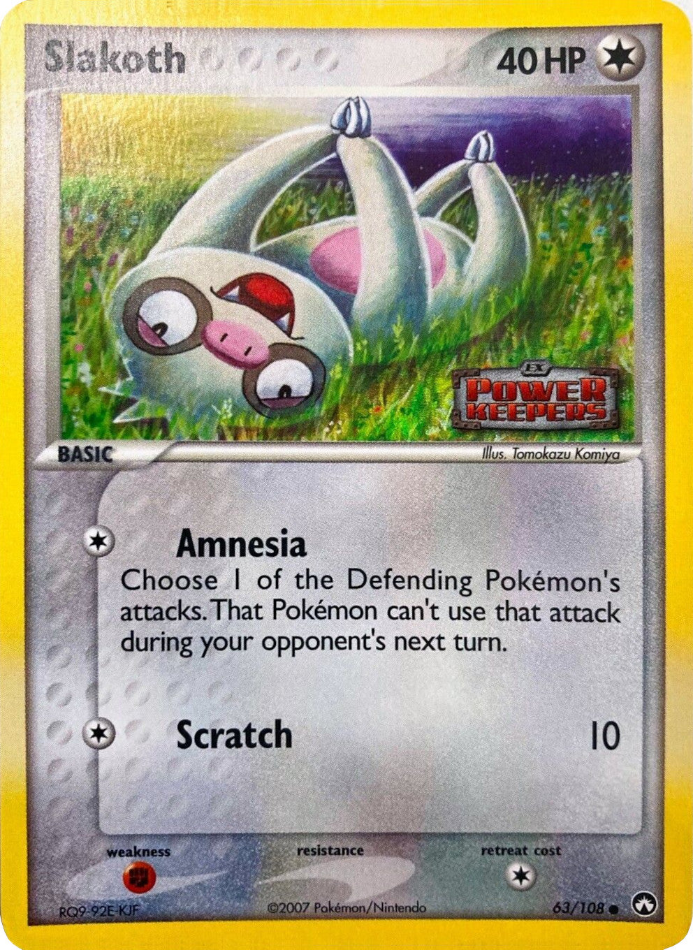 Slakoth (63/108) (Stamped) [EX: Power Keepers] | Galactic Gamez