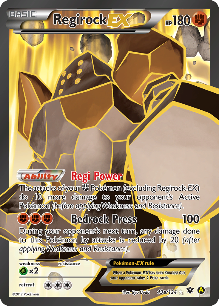 Regirock EX (43a/124) [Alternate Art Promos] | Galactic Gamez