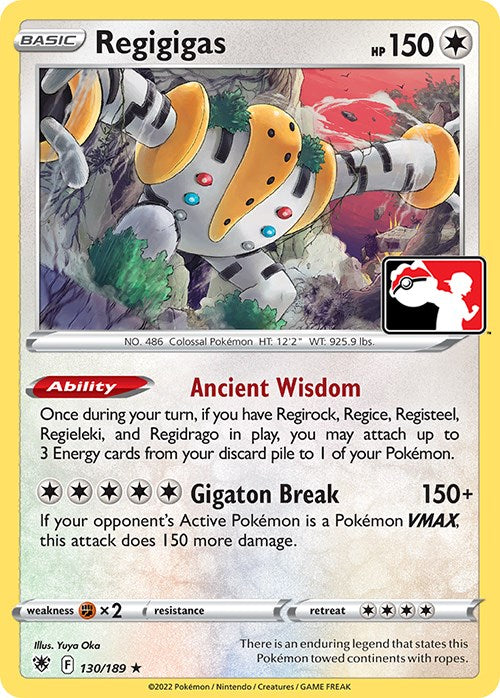 Regigigas (130/189) [Prize Pack Series Three] | Galactic Gamez