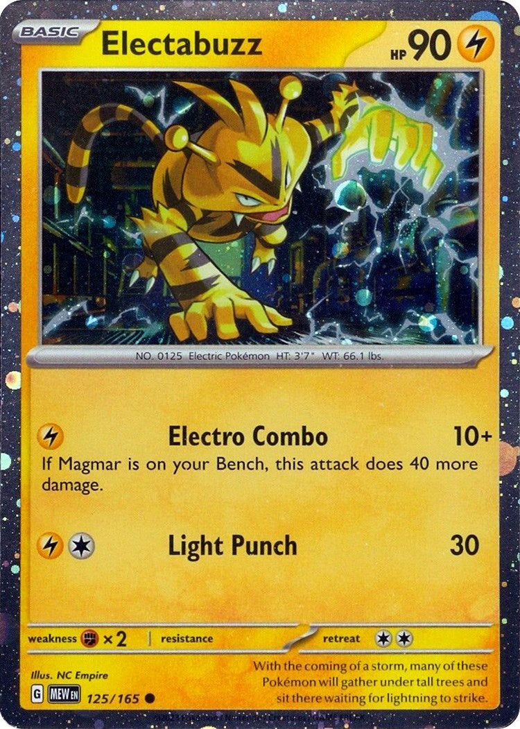 Electabuzz (125/165) (Cosmos Holo) [Miscellaneous Cards] | Galactic Gamez