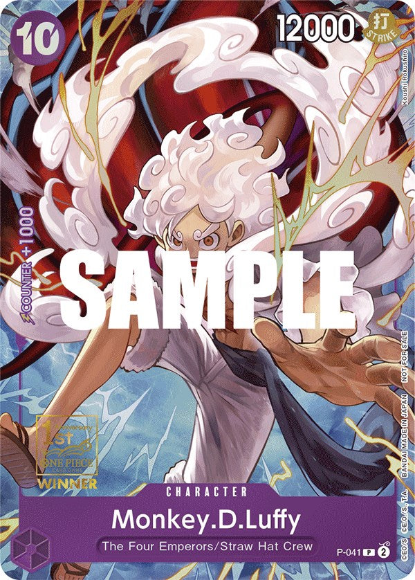Monkey.D.Luffy (1st Anniversary Tournament) [One Piece Promotion Cards] | Galactic Gamez