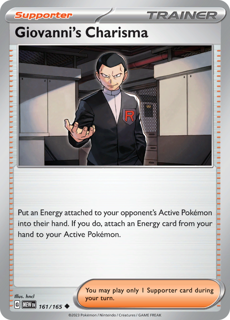 Giovanni's Charisma (161/165) [Scarlet & Violet 151] | Galactic Gamez