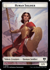 Human Soldier // Elemental (0025) Double-Sided Token [Commander Masters Tokens] | Galactic Gamez