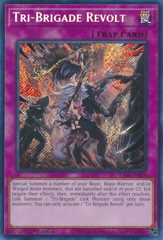 Tri-Brigade Revolt [RA01-EN079] Secret Rare | Galactic Gamez