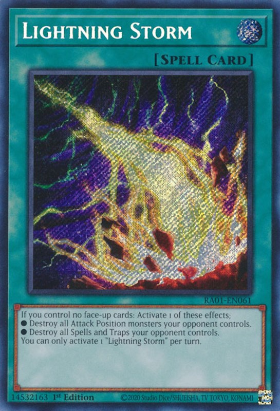 Lightning Storm [RA01-EN061] Secret Rare | Galactic Gamez