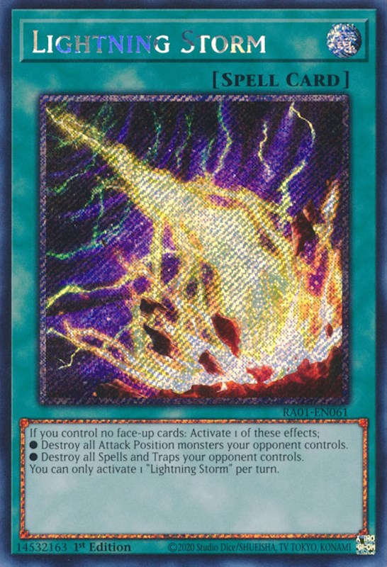 Lightning Storm [RA01-EN061] Platinum Secret Rare | Galactic Gamez