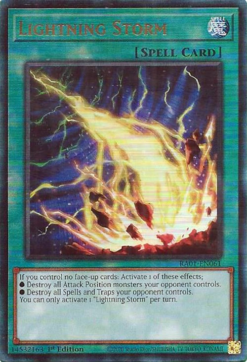 Lightning Storm [RA01-EN061] Prismatic Ultimate Rare | Galactic Gamez