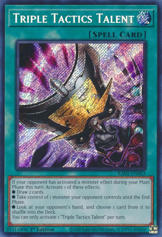 Triple Tactics Talent [RA01-EN063] Secret Rare | Galactic Gamez