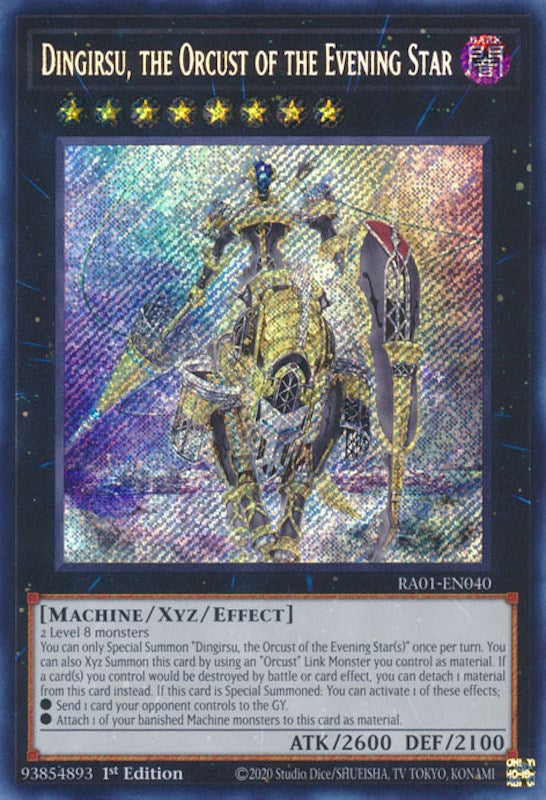 Dingirsu, the Orcust of the Evening Star [RA01-EN040] Secret Rare | Galactic Gamez