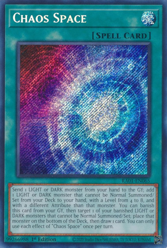 Chaos Space [RA01-EN065] Secret Rare | Galactic Gamez