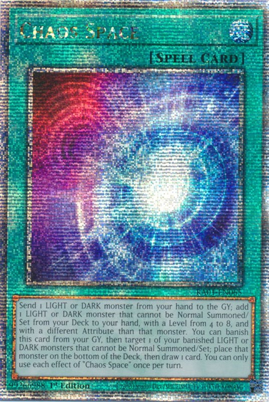 Chaos Space [RA01-EN065] Quarter Century Secret Rare | Galactic Gamez