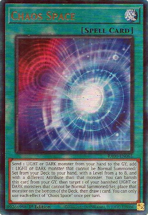 Chaos Space [RA01-EN065] Prismatic Ultimate Rare | Galactic Gamez