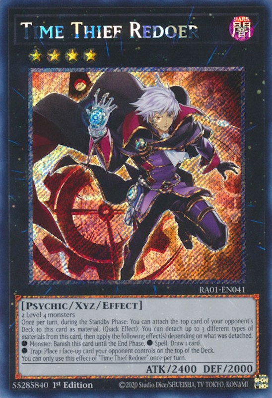 Time Thief Redoer [RA01-EN041] Platinum Secret Rare | Galactic Gamez