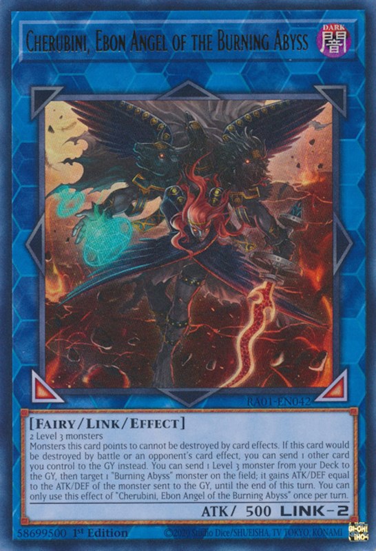 Cherubini, Ebon Angel of the Burning Abyss [RA01-EN042] Ultra Rare | Galactic Gamez