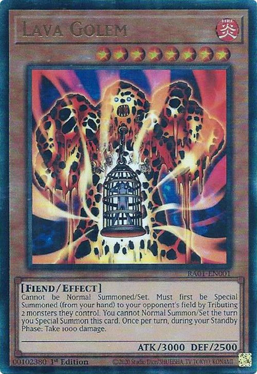 Lava Golem [RA01-EN001] Prismatic Ultimate Rare | Galactic Gamez