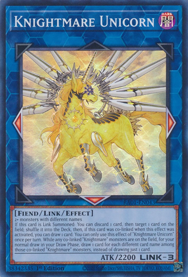 Knightmare Unicorn [RA01-EN043] Super Rare | Galactic Gamez