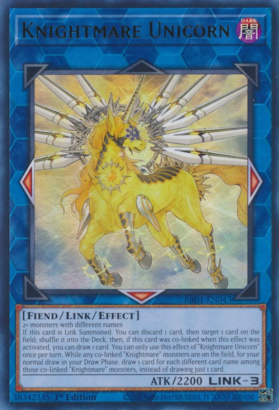 Knightmare Unicorn [RA01-EN043] Ultra Rare | Galactic Gamez